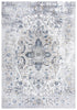 8' Beige Blue Gray And Rust Medallion Area Rug