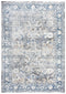 8' Beige Blue Gray And Rust Oriental Area Rug