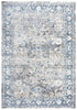 8' Beige Blue Gray And Rust Oriental Area Rug