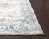8' Beige Blue Gray And Rust Oriental Area Rug