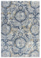 8' Beige Blue Gray And Rust Geometric Area Rug