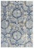 8' Beige Blue Gray And Rust Geometric Area Rug