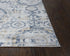 8' Beige Blue Gray And Rust Geometric Area Rug
