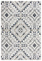 8' Beige Blue Gray And Rust Geometric Area Rug