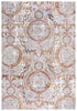 8' X 10' Beige Copper And Gray Geometric Area Rug