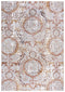 9' X 12' Beige Copper And Gray Geometric Area Rug