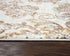 8' Beige Copper And Gray Damask Area Rug