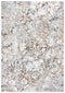 8' Beige Copper And Gray Medallion Area Rug