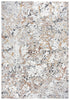 8' Beige Copper And Gray Medallion Area Rug