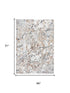 8' Beige Copper And Gray Medallion Area Rug