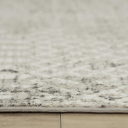 5' X 8' Natural And Brown Geometric Area Rug