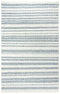 8' X 10' Ivory And Gray Wool Striped Hand Woven Area Rug
