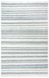 8' X 10' Ivory And Gray Wool Striped Hand Woven Area Rug