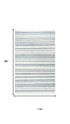 8' X 10' Ivory And Gray Wool Striped Hand Woven Area Rug