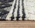 5' X 8' Beige Navy Blue And Blue Wool Geometric Hand Woven Area Rug