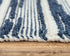 8' X 10' Ivory And Blue Wool Striped Hand Woven Area Rug