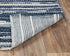 8' X 10' Ivory And Blue Wool Striped Hand Woven Area Rug