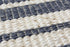 5' X 8' Ivory And Blue Wool Striped Hand Woven Area Rug