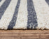 5' X 8' Ivory And Blue Wool Striped Hand Woven Area Rug