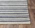 9' X 12' Ivory And Blue Wool Striped Hand Woven Area Rug