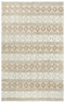 9' X 12' Beige And Natural Wool Geometric Hand Woven Area Rug