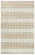 9' X 12' Beige And Natural Wool Geometric Hand Woven Area Rug