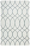 8' X 10' Ivory And Gray Wool Trellis Hand Tufted Area Rug
