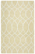 5' X 8' Beige And Yellow Wool Trellis Hand Tufted Area Rug