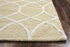 5' X 8' Beige And Yellow Wool Trellis Hand Tufted Area Rug
