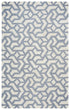 8' X 10' Off White And Gray Wool Geometric Hand Tufted Area Rug