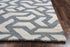 8' X 10' Off White And Gray Wool Geometric Hand Tufted Area Rug