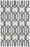 9' X 12' Gray And Ivory Wool Trellis Hand Tufted Area Rug