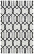 9' X 12' Gray And Ivory Wool Trellis Hand Tufted Area Rug