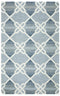 8' X 10' Gray And Blue Wool Trellis Hand Tufted Area Rug