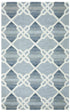 8' X 10' Gray And Blue Wool Trellis Hand Tufted Area Rug