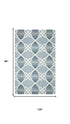 8' X 10' Gray And Blue Wool Trellis Hand Tufted Area Rug