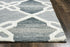 9' X 12' Gray And Blue Wool Trellis Hand Tufted Area Rug