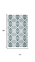 9' X 12' Gray And Blue Wool Trellis Hand Tufted Area Rug