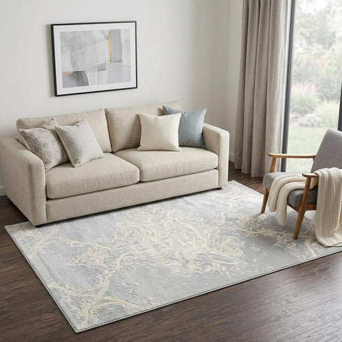 5' X 8' Cream And Beige Trellis Area Rug