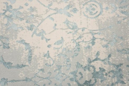 8' X 10' Gray And Blue Trellis Area Rug