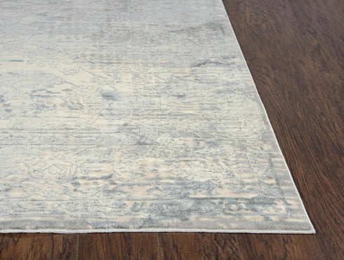 8' X 10' Gray Cream And Beige Trellis Area Rug