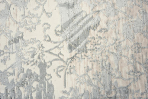 9' X 12' Gray Cream And Beige Trellis Area Rug