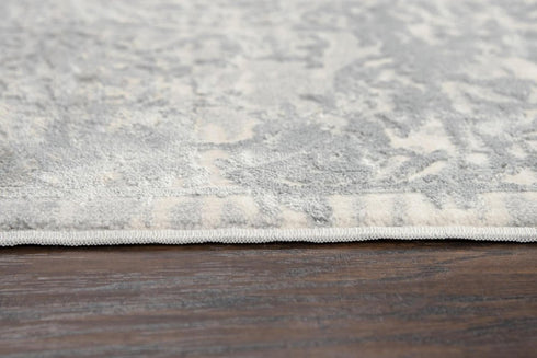 9' X 12' Gray Cream And Beige Trellis Area Rug