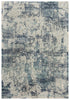 8' X 10' Gray And Teal Abstract Area Rug
