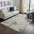 5' X 8' Cream Gray And Beige Abstract Area Rug