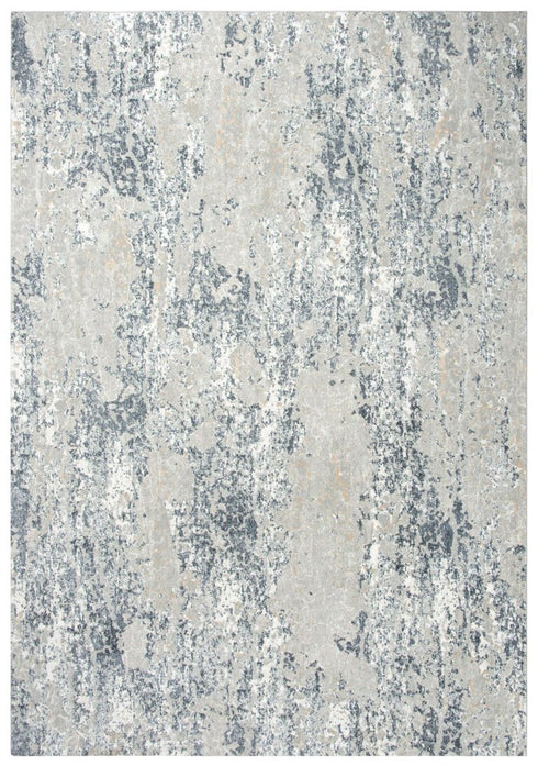 8' X 10' Cream Gray And Beige Abstract Area Rug