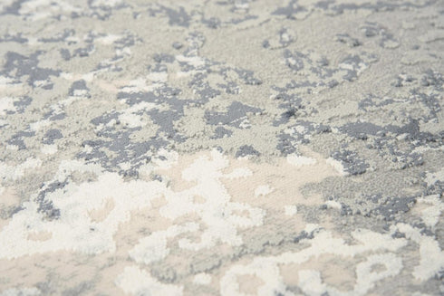 8' X 10' Cream Gray And Taupe Abstract Area Rug