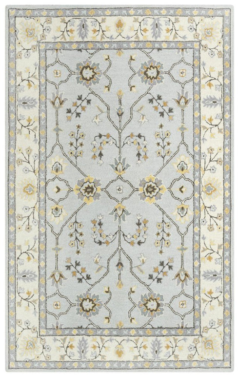 8' X 10' Gray And Brown Wool Oriental Hand Tufted Area Rug