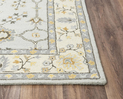 8' X 10' Gray And Brown Wool Oriental Hand Tufted Area Rug