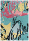 8' X 10' Teal And Blue Wool Abstract Hand Tufted Area Rug